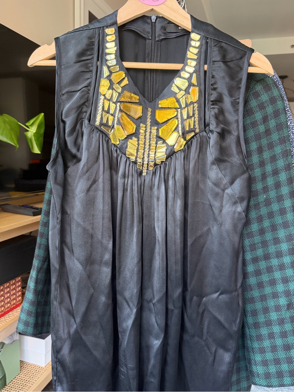 GIVENCHY Silk Bib Blouse